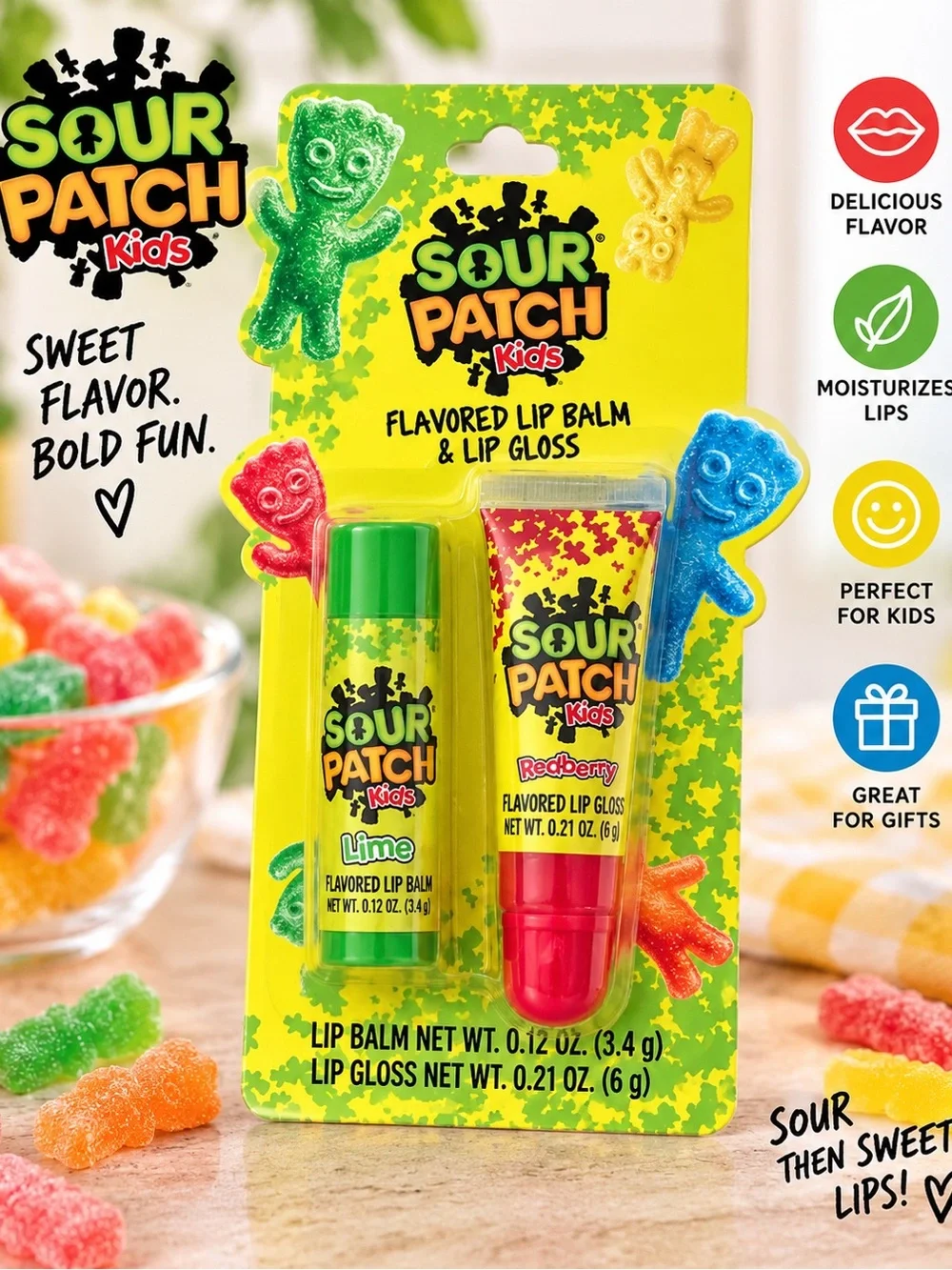 5/25 ✨✨ Lime & Redberry Flavored Lip Balm + Lip Gloss
